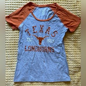 baseball style short sleeve longhorns Texas shirt women’s cut